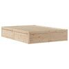 sengeramme uden madras 135x190 cm massivt fyrretræ hvid