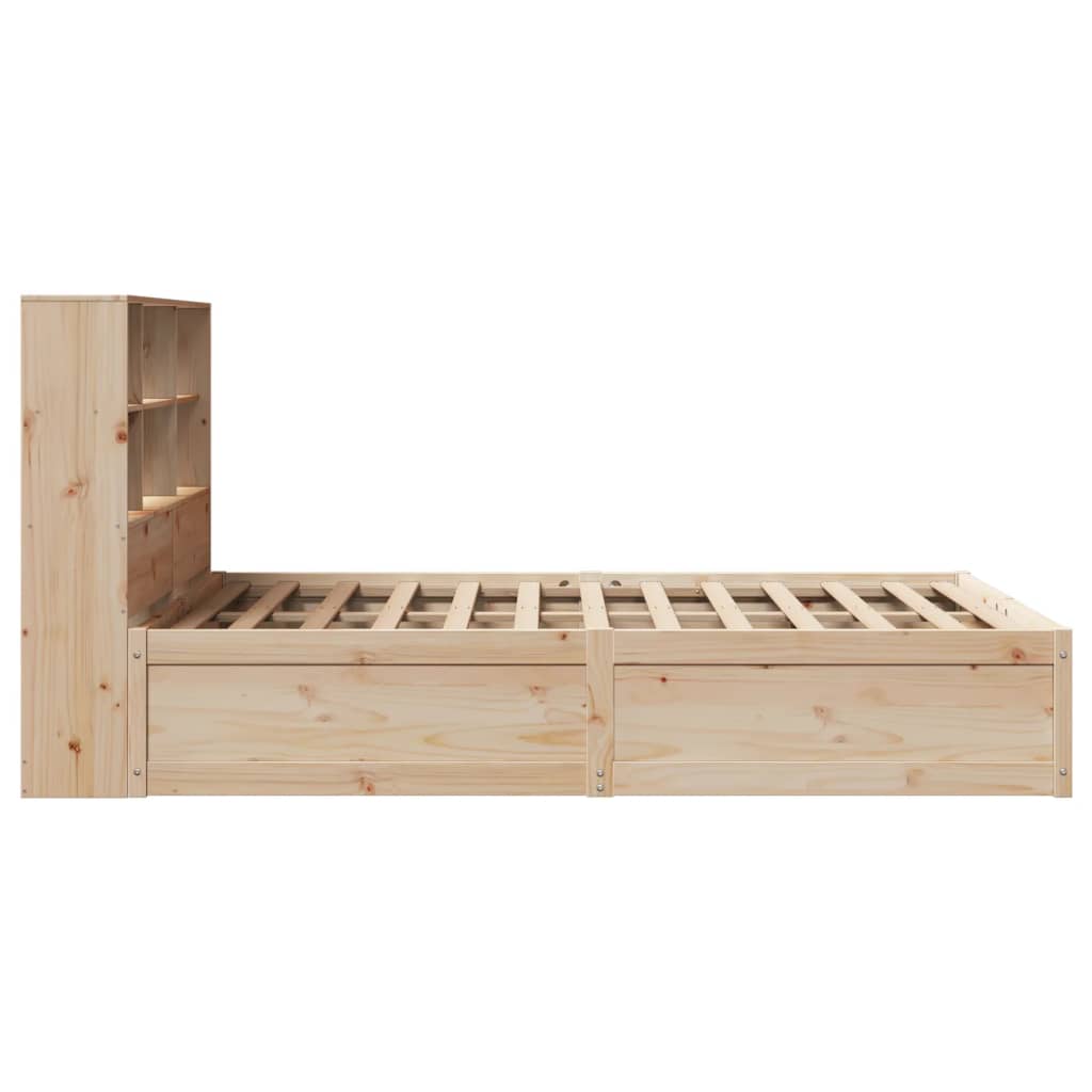 sengeramme uden madras 135x190 cm massivt fyrretræ hvid