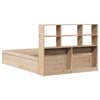 sengeramme uden madras 135x190 cm massivt fyrretræ hvid