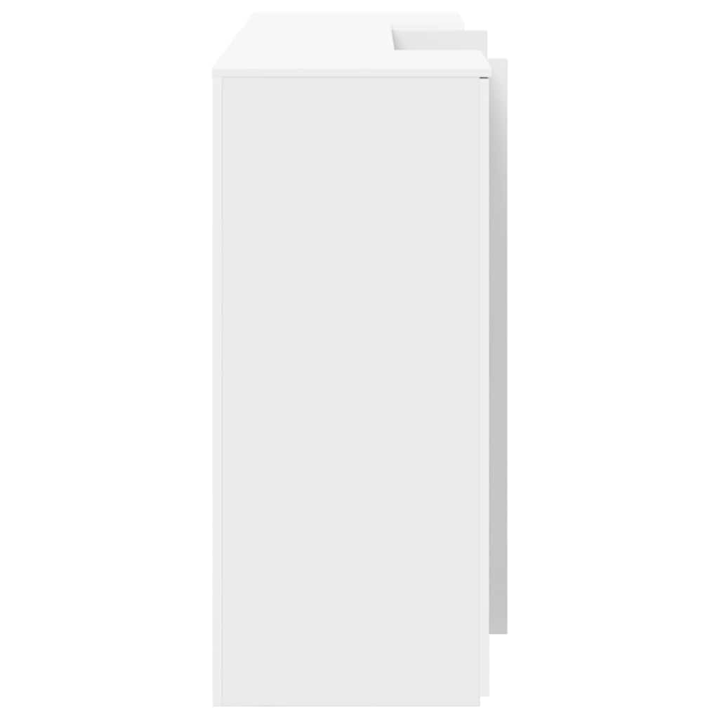 receptionsdisk hvid 200x50x103,5 cm konstrueret træ