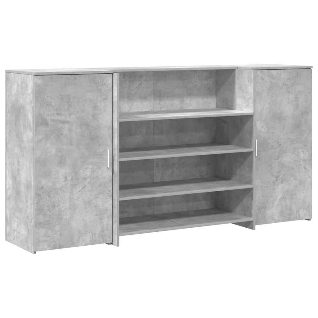 receptionsskranke 200x50x103,5 cm konstrueret træ beton grå