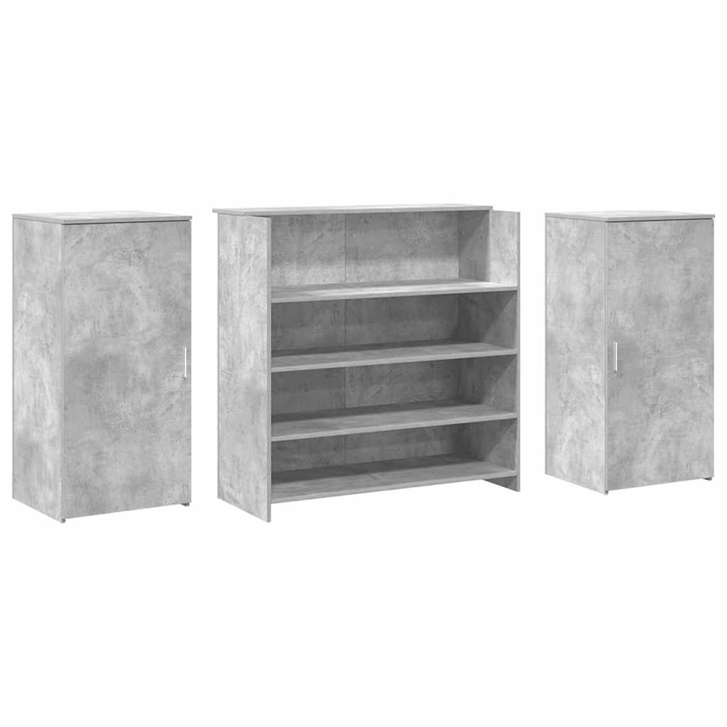 receptionsskranke 200x50x103,5 cm konstrueret træ beton grå