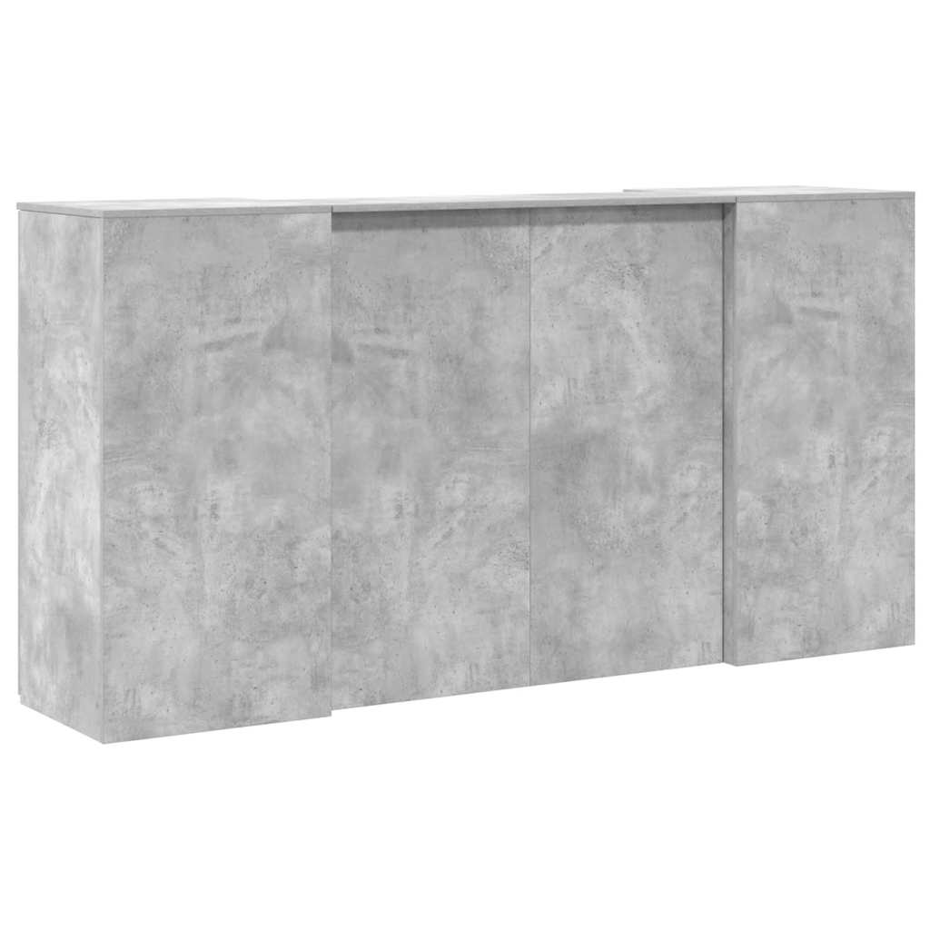 receptionsskranke 200x50x103,5 cm konstrueret træ beton grå