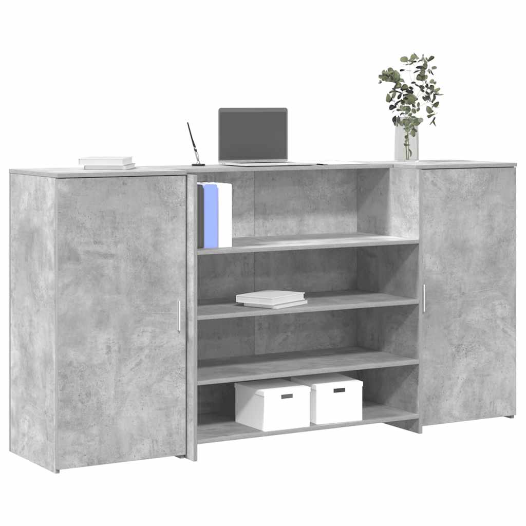 receptionsskranke 200x50x103,5 cm konstrueret træ beton grå