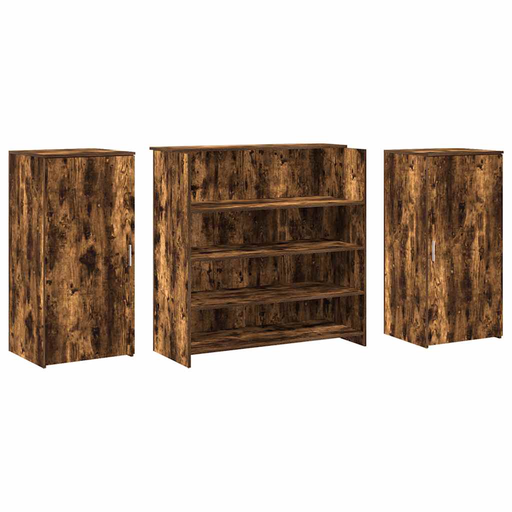 receptionsskranke 200x50x103,5 cm røget egetræsfarve