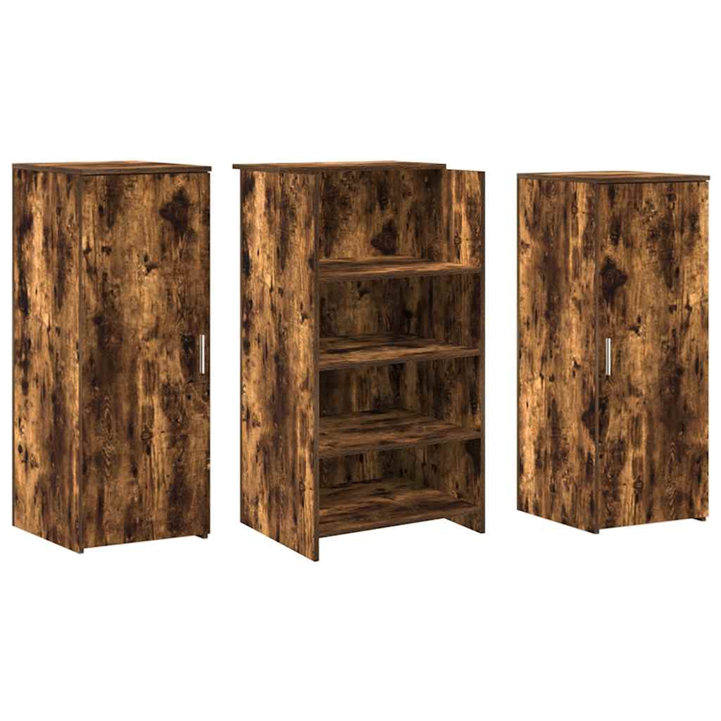 receptionsskranke 135x50x103,5 cm røget egetræsfarve