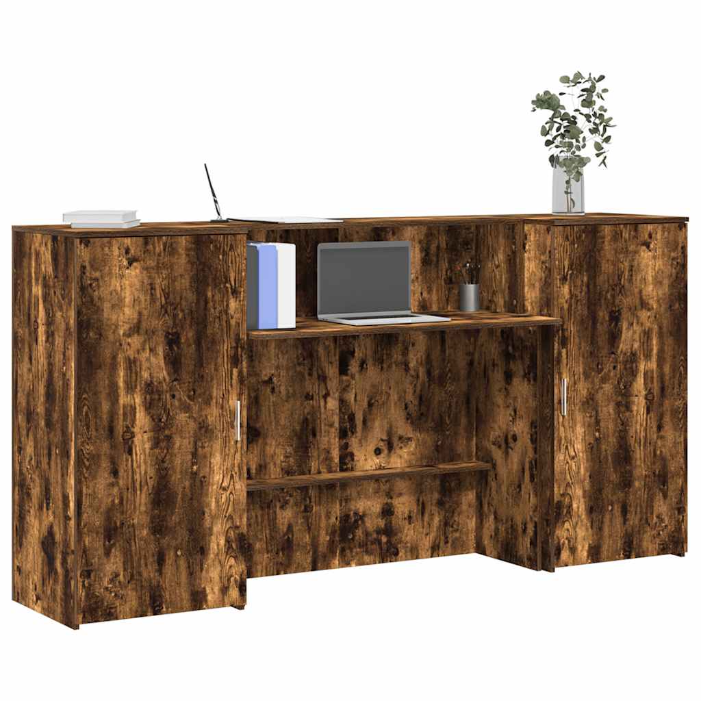 receptionsskranke 200x50x103,5 cm røget egetræsfarve