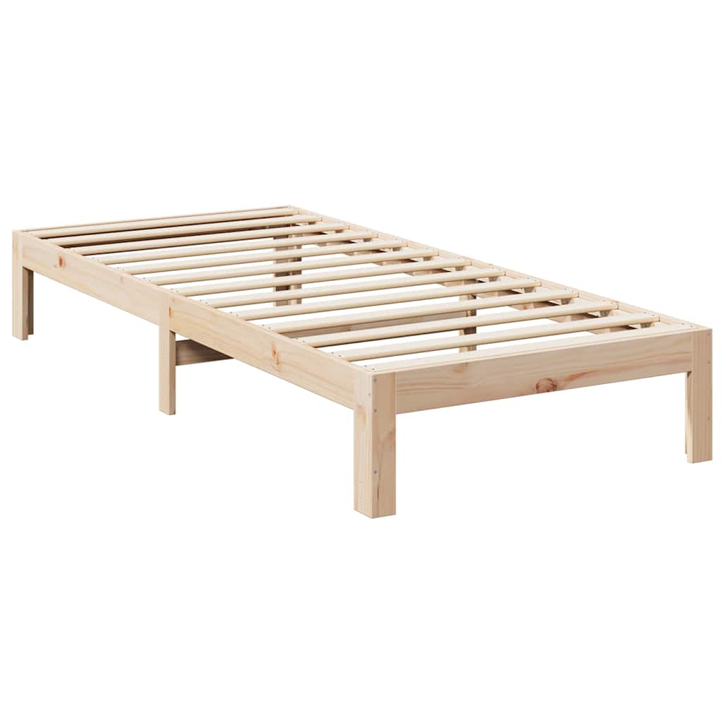 sengeramme uden madras 80x200 cm massivt fyrretræ