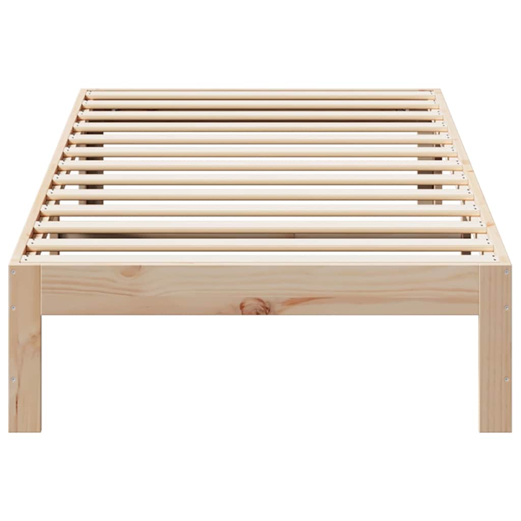 sengeramme uden madras 80x200 cm massivt fyrretræ