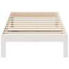 sengeramme uden madras 80x200 cm massivt fyrretræ hvid