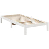 sengeramme uden madras 80x200 cm massivt fyrretræ hvid