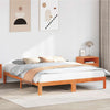 sengeramme uden madras 160x200 cm massivt fyrretræ gyldenbrun
