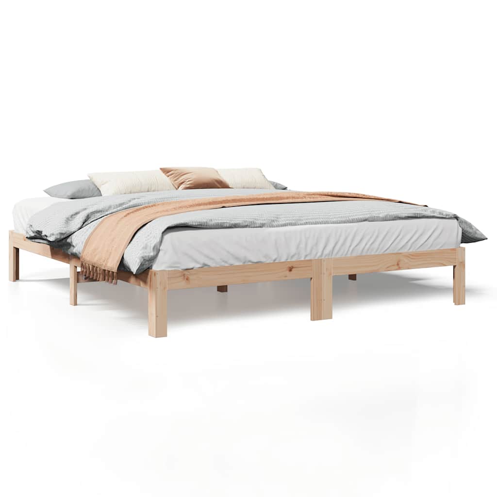 sengeramme uden madras 180x200 cm massivt fyrretræ