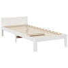 sengeramme uden madras 80x200 cm massivt fyrretræ hvid