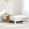 sengeramme uden madras 80x200 cm massivt fyrretræ hvid