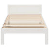 sengeramme uden madras 80x200 cm massivt fyrretræ hvid