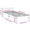 sengeramme uden madras 80x200 cm massivt fyrretræ hvid