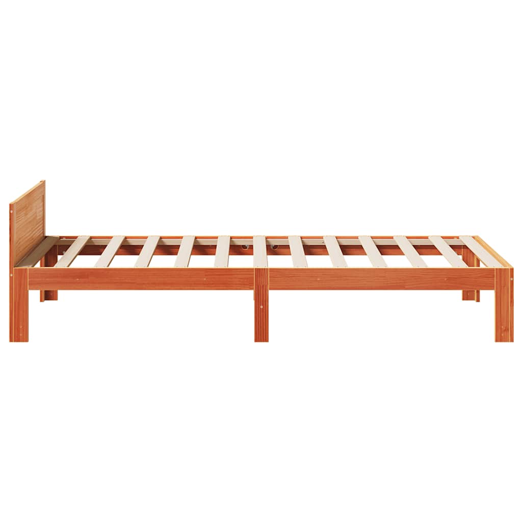 sengeramme uden madras 80x200 cm massivt fyrretræ gyldenbrun