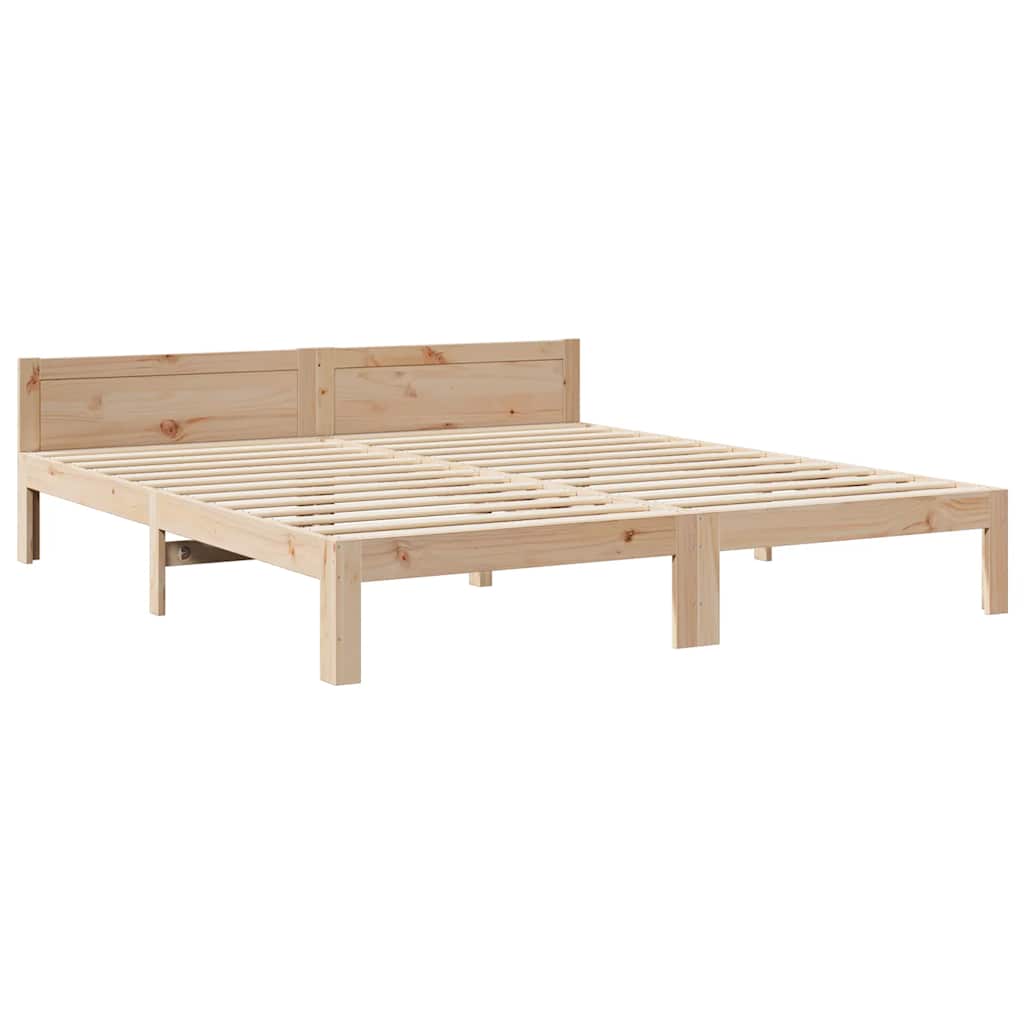 sengeramme uden madras 160x200 cm massivt fyrretræ