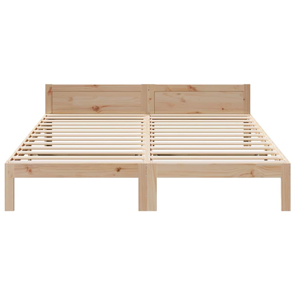 sengeramme uden madras 160x200 cm massivt fyrretræ