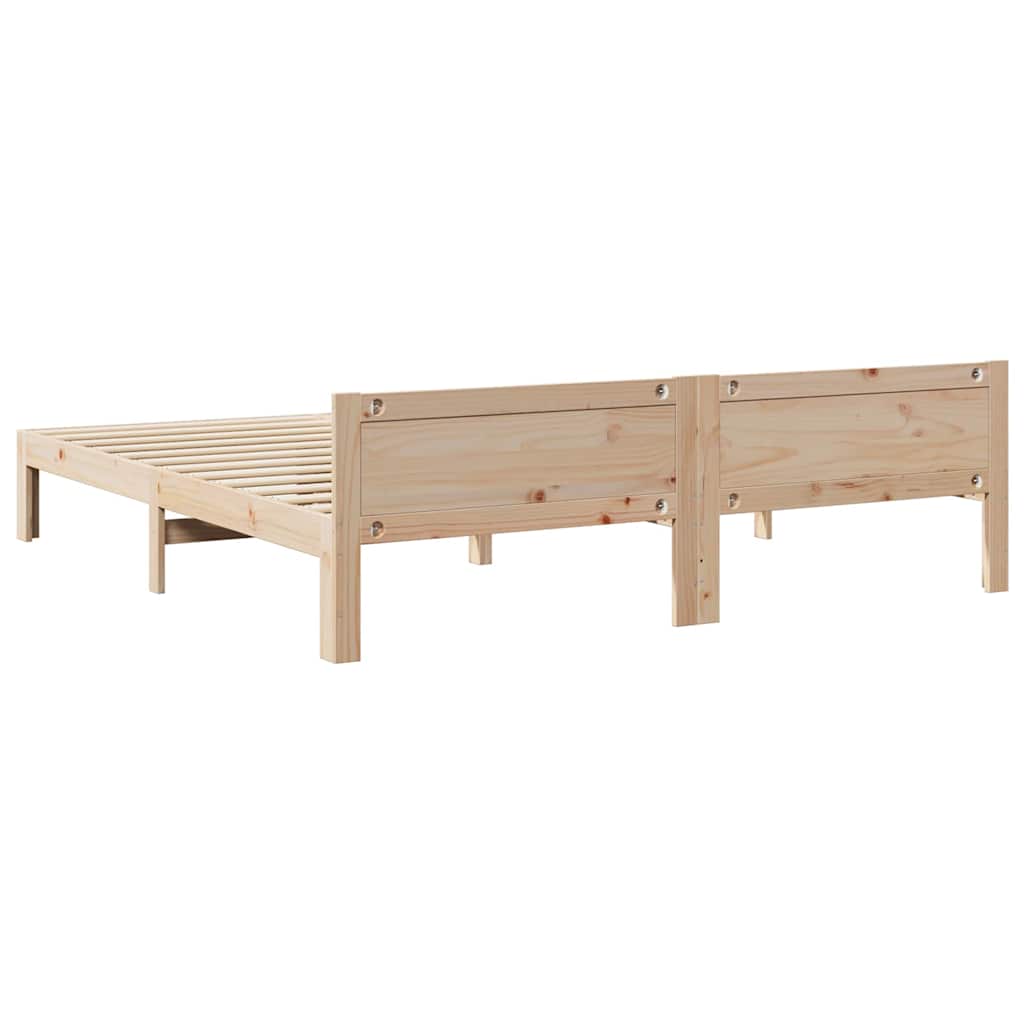 sengeramme uden madras 160x200 cm massivt fyrretræ