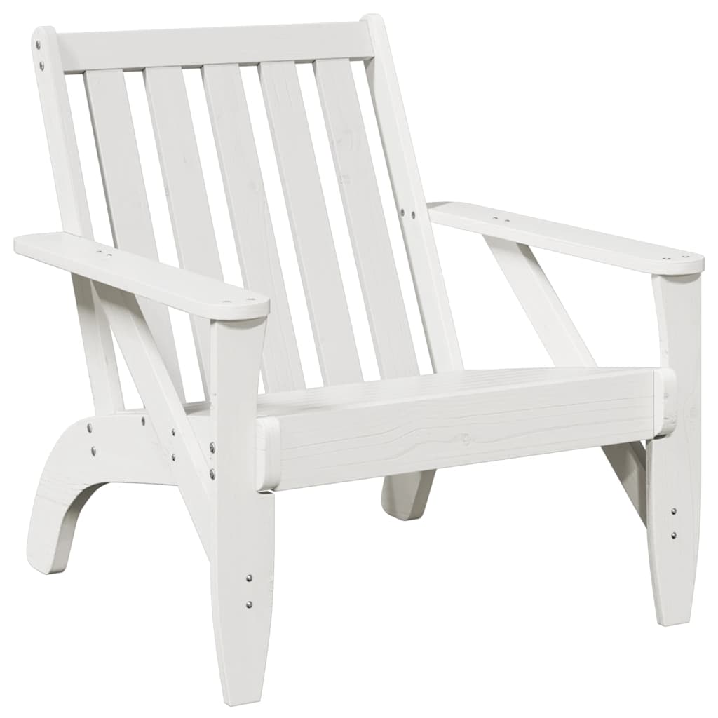 Adirondack-havestol 75x77x77 cm massivt fyrretræ hvid
