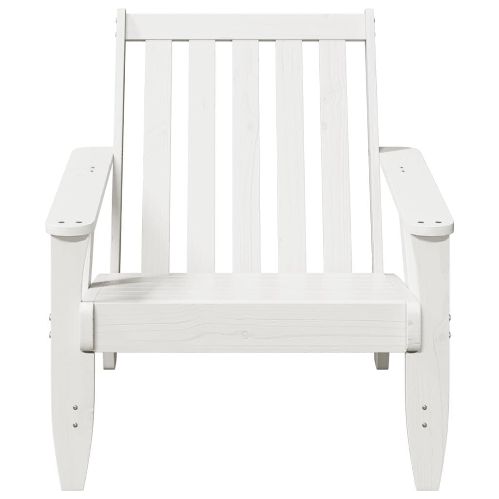 Adirondack-havestol 75x77x77 cm massivt fyrretræ hvid