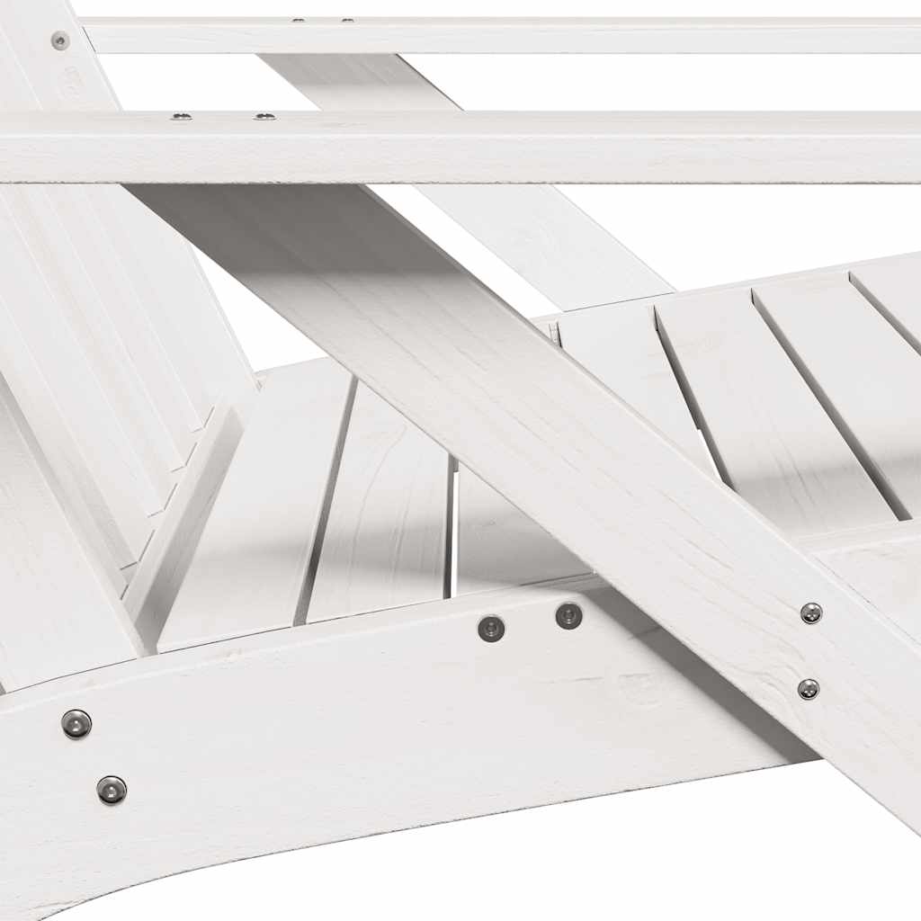 Adirondack-havestol 75x77x77 cm massivt fyrretræ hvid