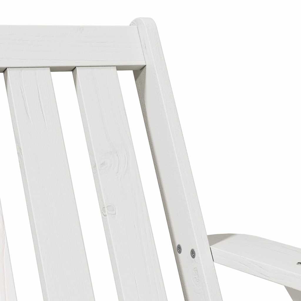 Adirondack-havestol 75x77x77 cm massivt fyrretræ hvid