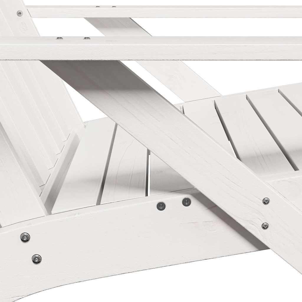 Adirondack-havestole 2 stk. 75x77x77 cm massivt fyrretræ hvid