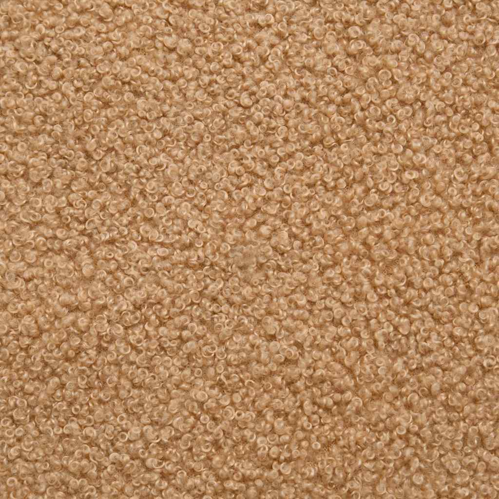 modulsofa med hynder krøllet uldlignende stof beige