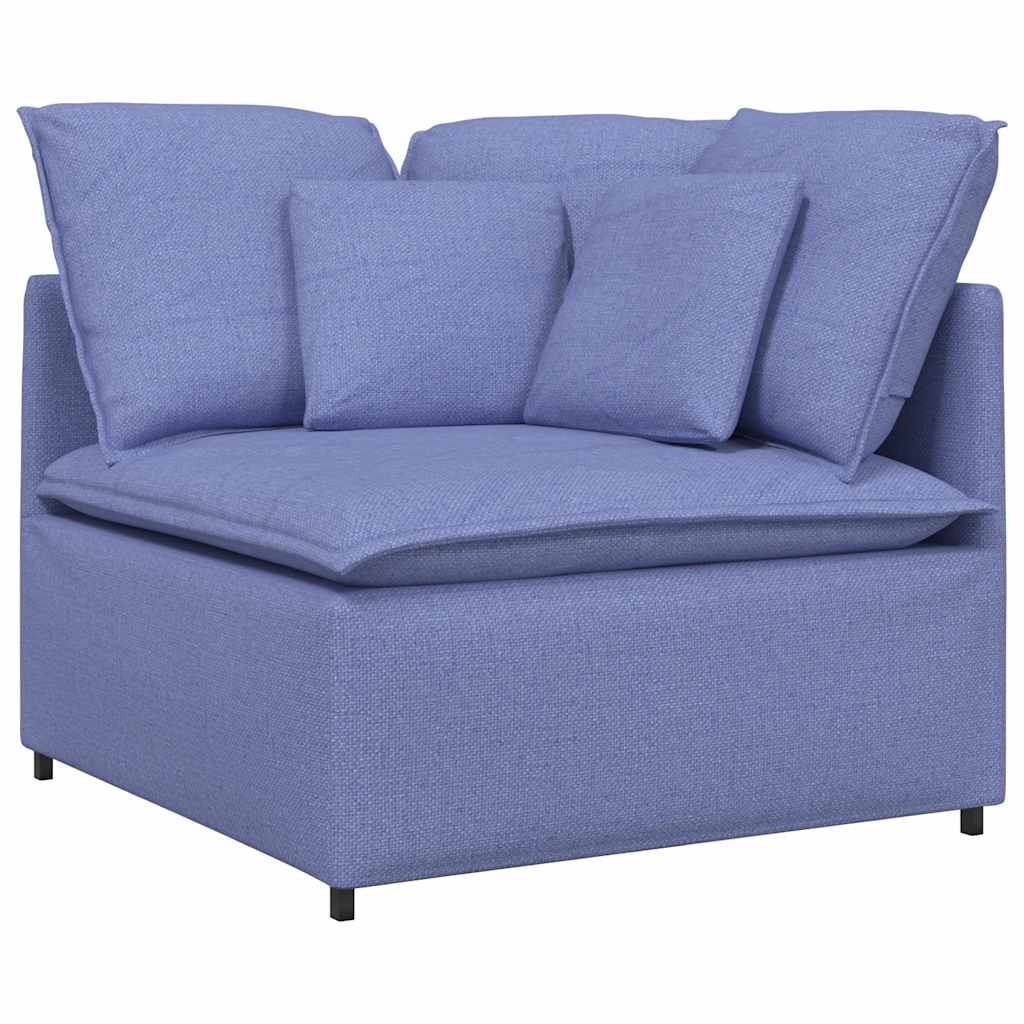 modulsofa med hynder stof jeansblå