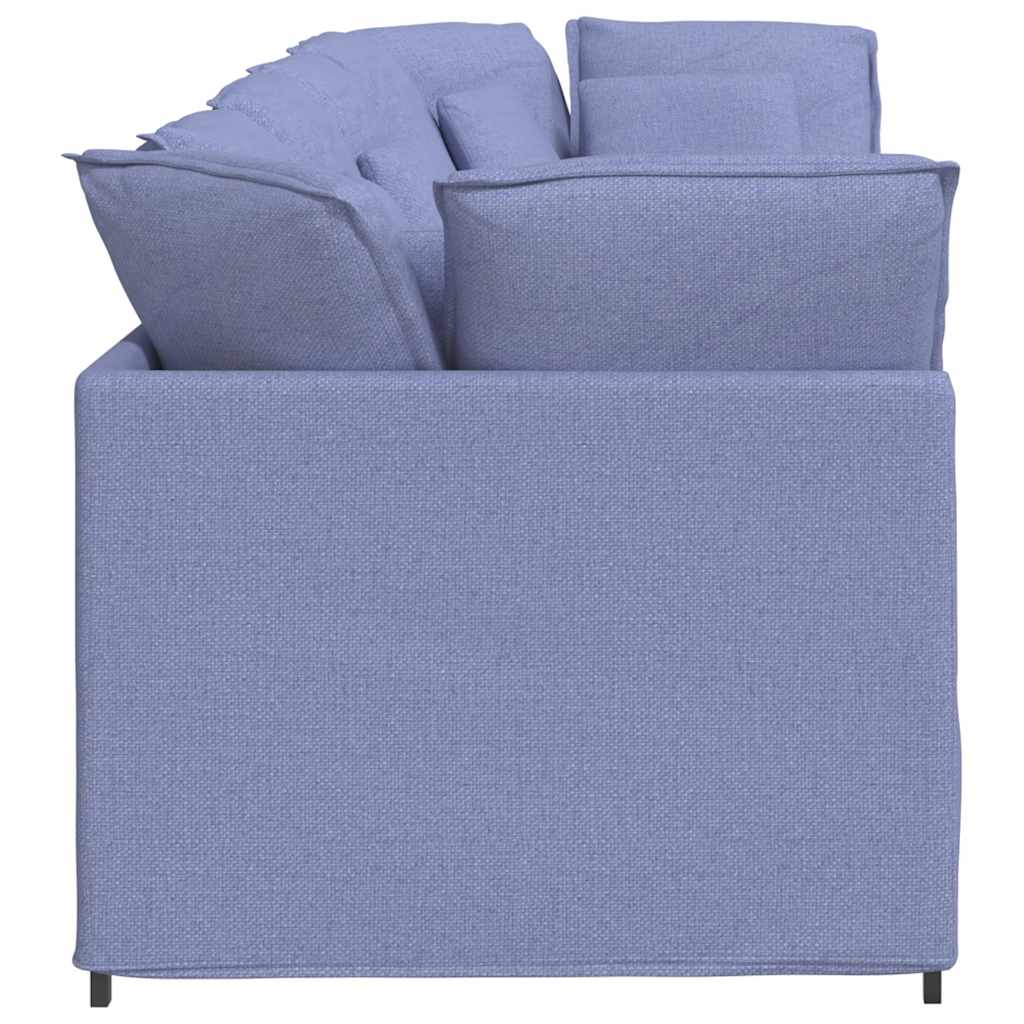 modulsofa med hynder stof jeansblå