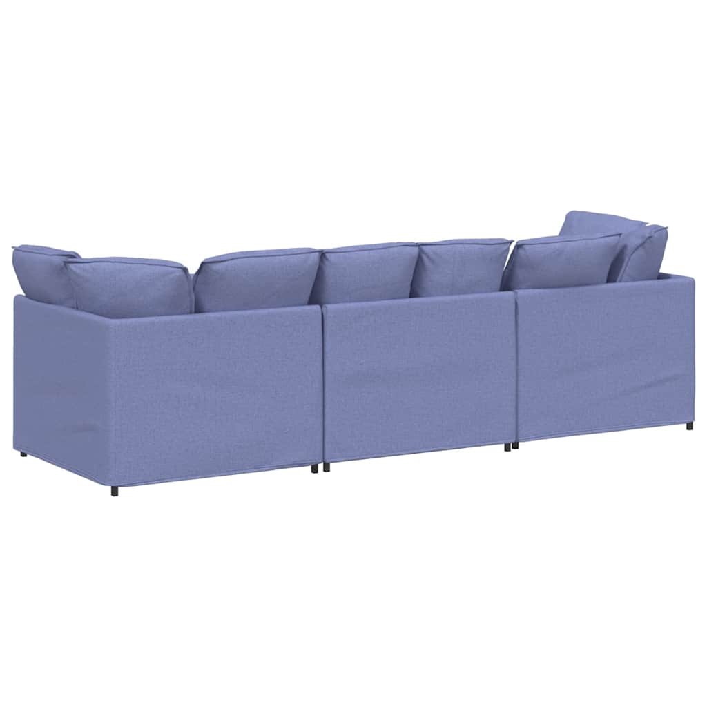 modulsofa med hynder stof jeansblå