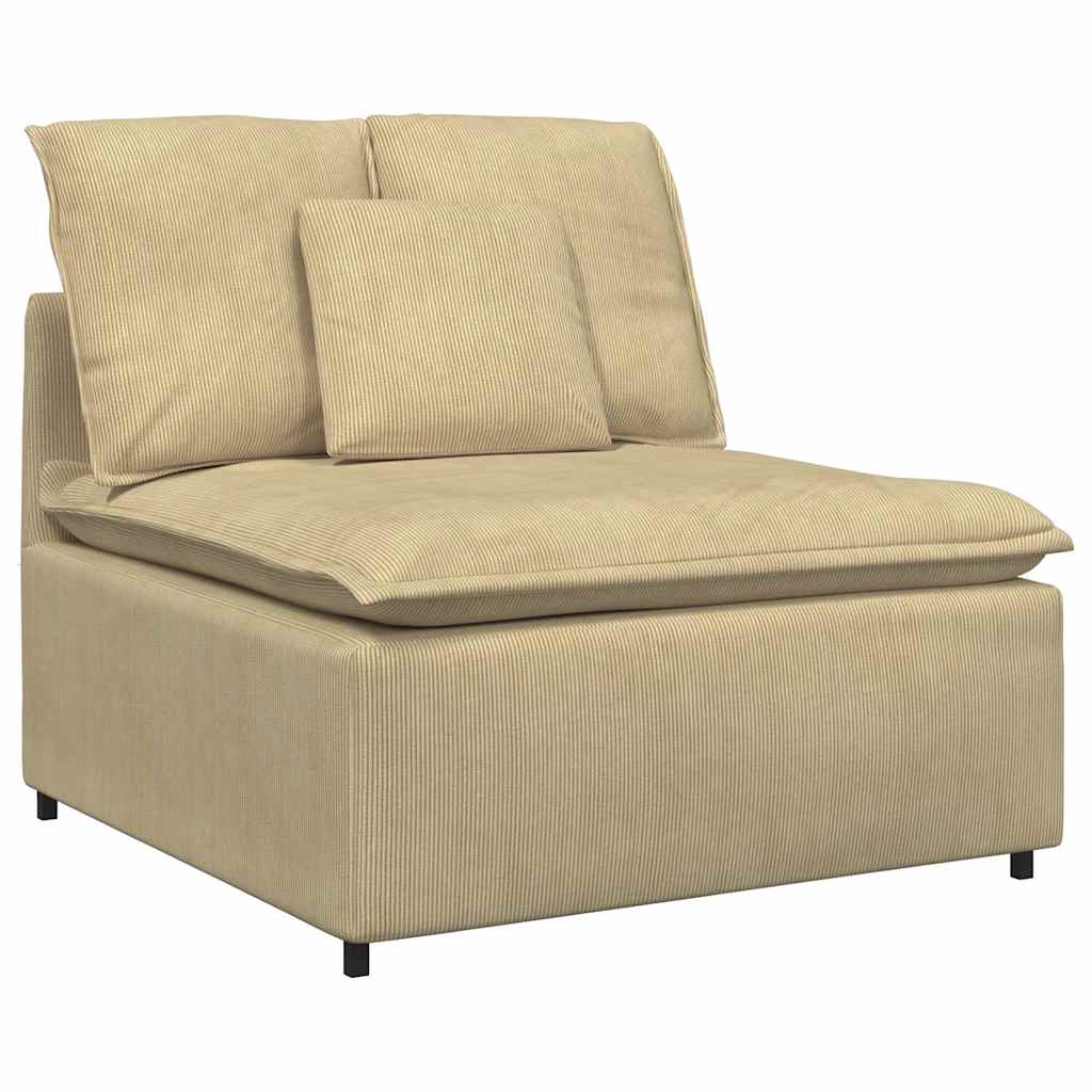 modulsofa med hynder fløjlsstof grågrøn