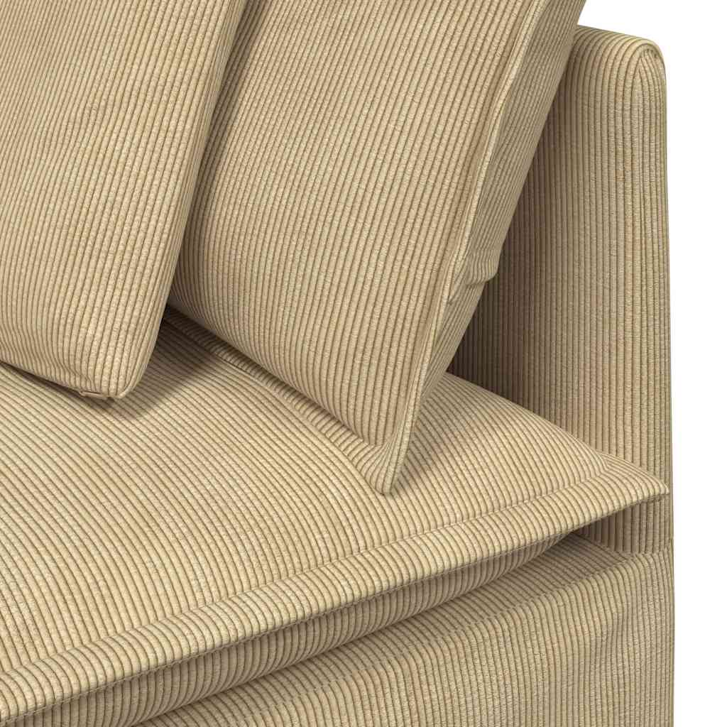 modulsofa med hynder fløjlsstof grågrøn