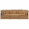 modulsofa med hynder krøllet uldlignende stof beige