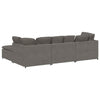 modulsofa med fodskammel og hynder føjlsstof lysegrå