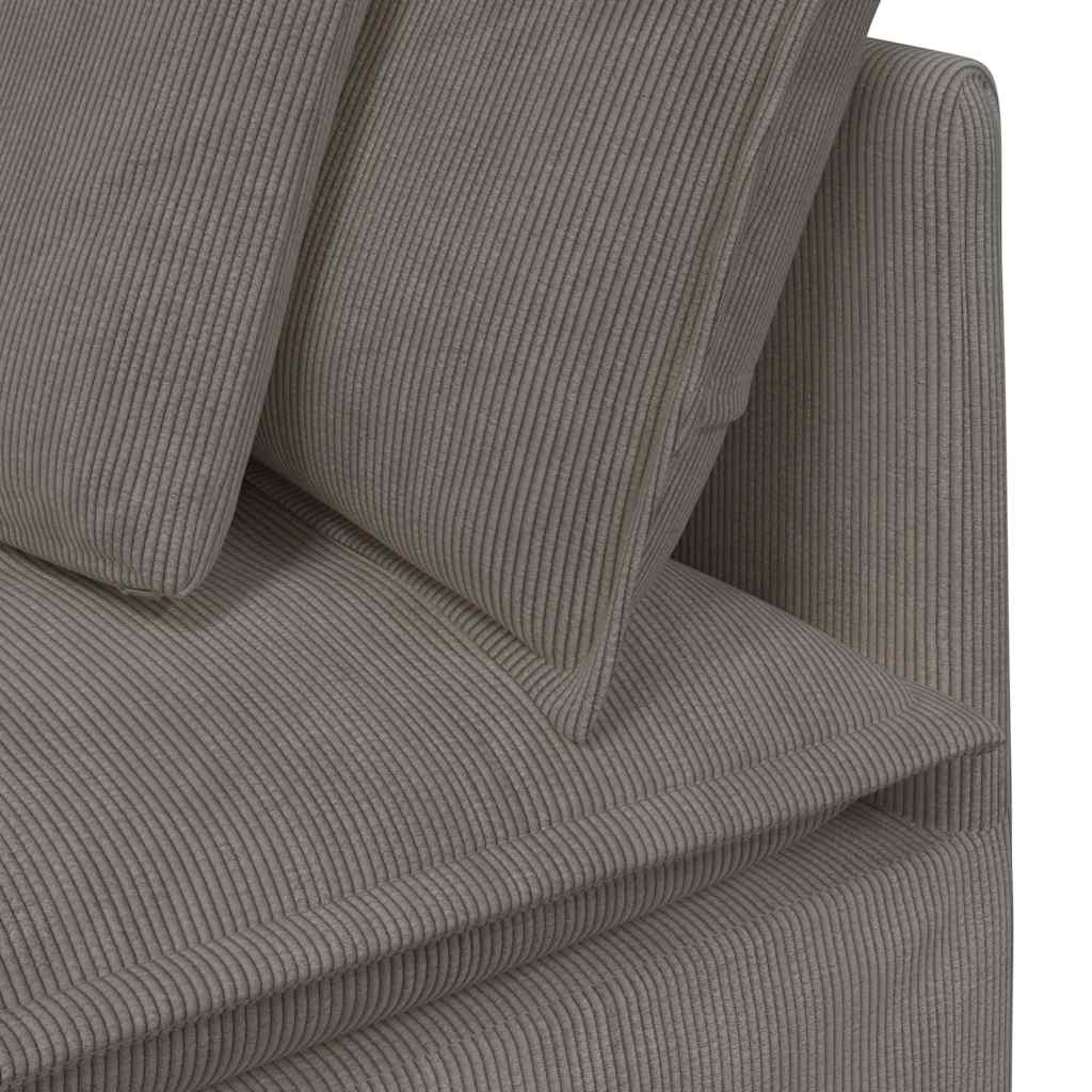 modulsofa med fodskammel og hynder føjlsstof lysegrå