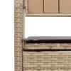 opbevaringsbænk til haven med hynde polyrattan beige