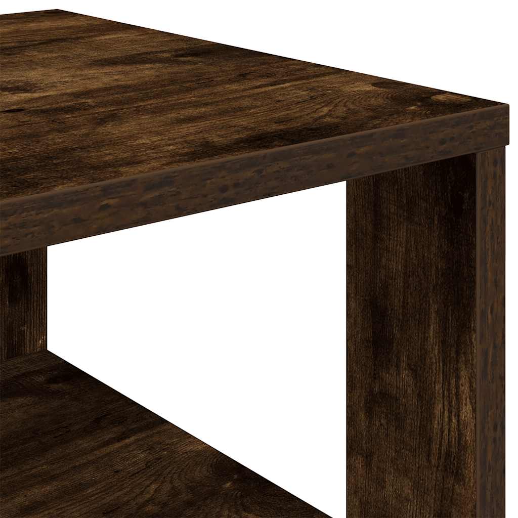 skostativ 61x32x87,5 cm konstrueret træ røget egetræsfarve