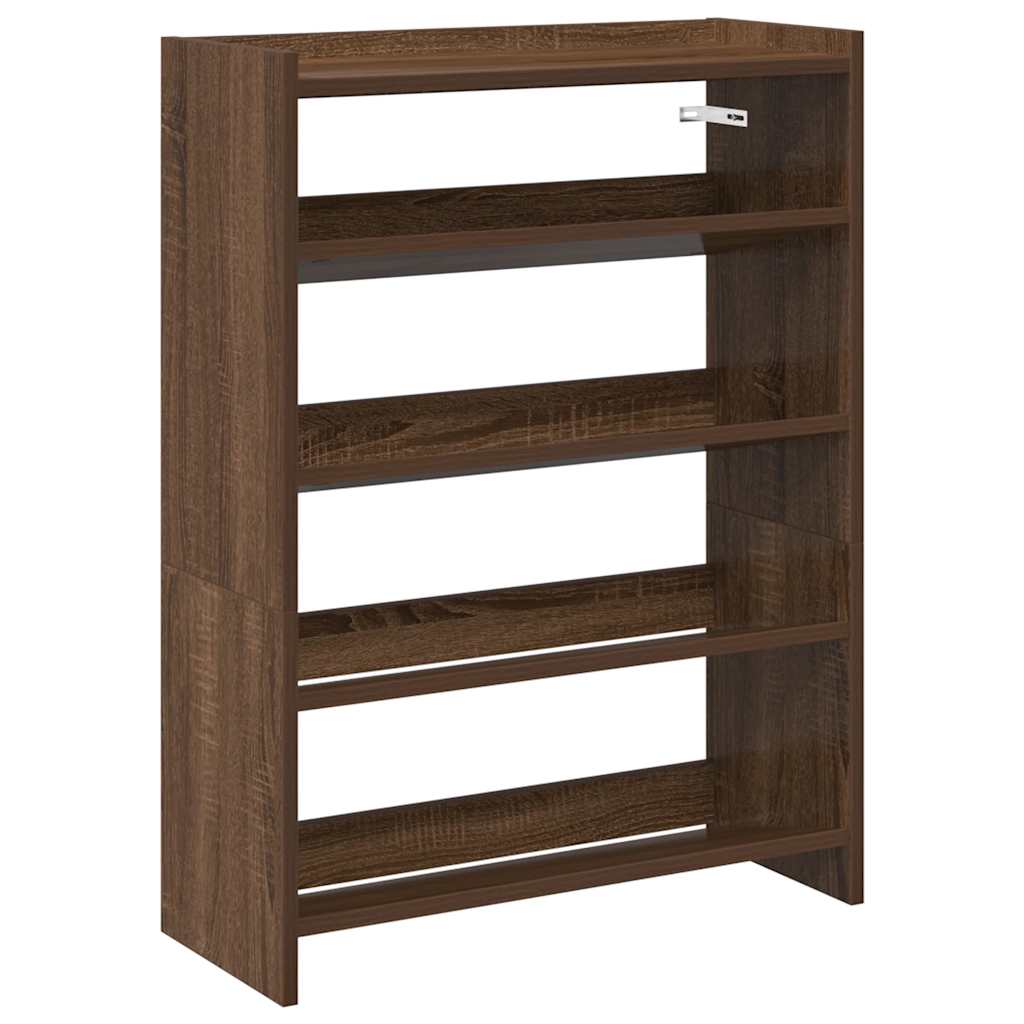 skostativ 60x25x81 cm konstrueret træ brun egetræsfarve