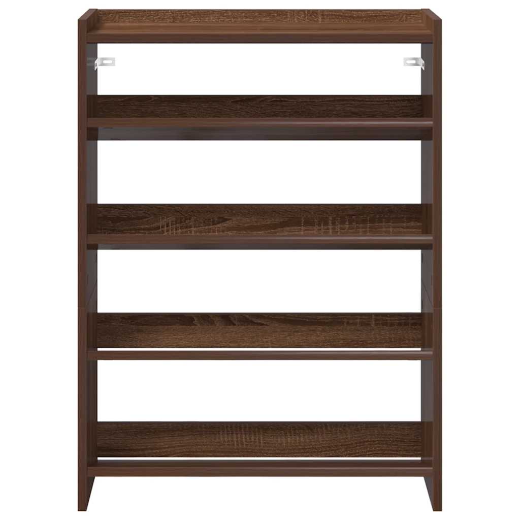 skostativ 60x25x81 cm konstrueret træ brun egetræsfarve