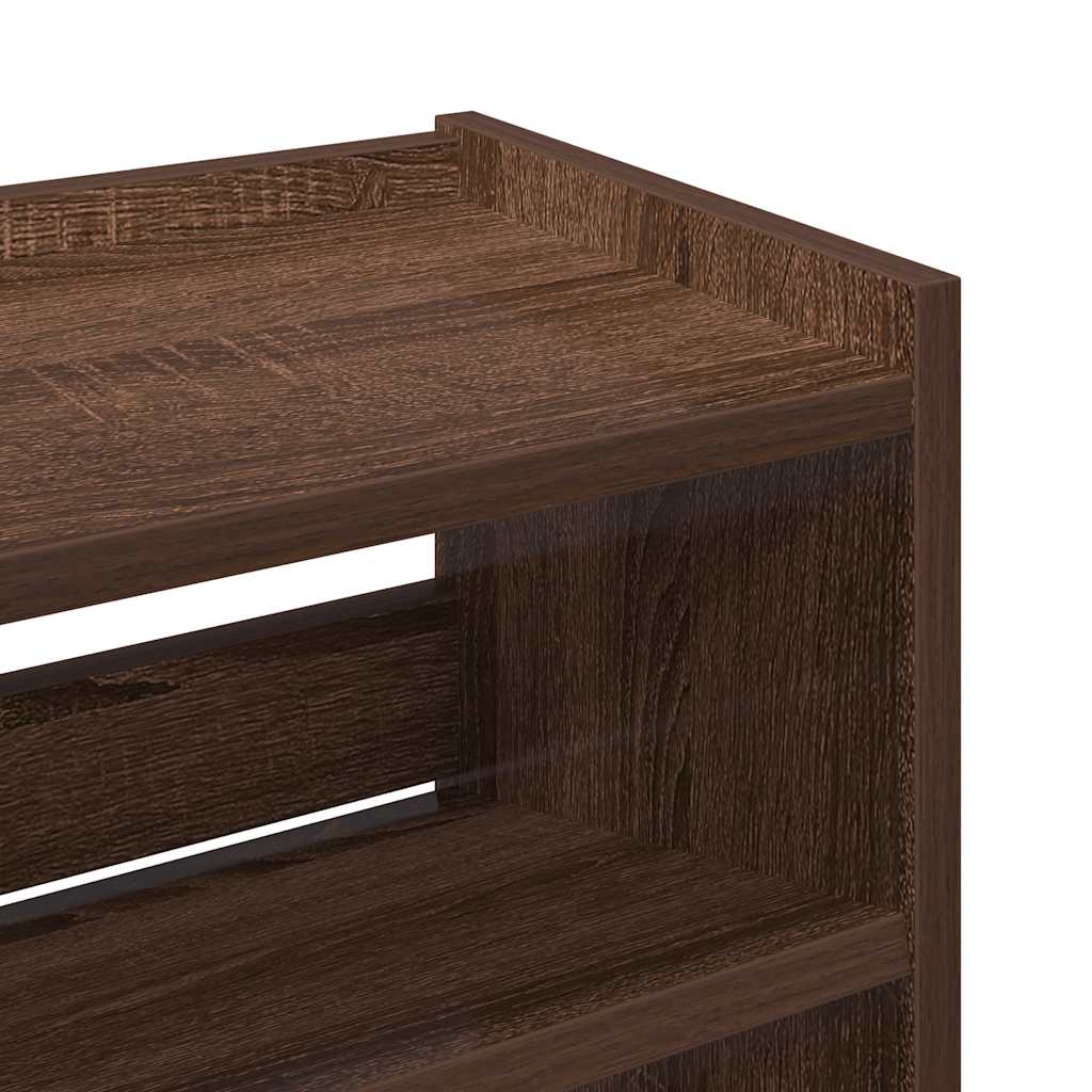 skostativ 60x25x81 cm konstrueret træ brun egetræsfarve