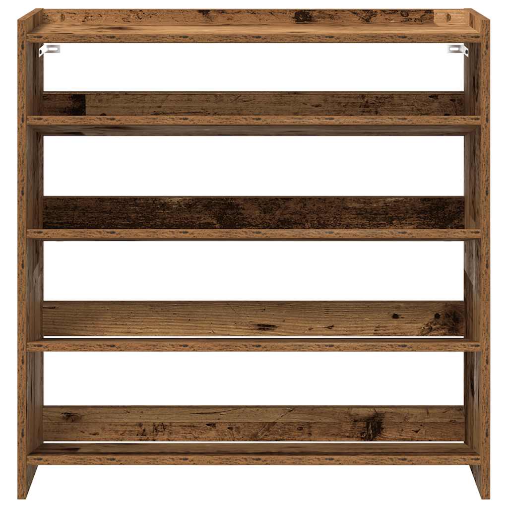skostativ 80x25x81 cm konstrueret træ brun egetræsfarve