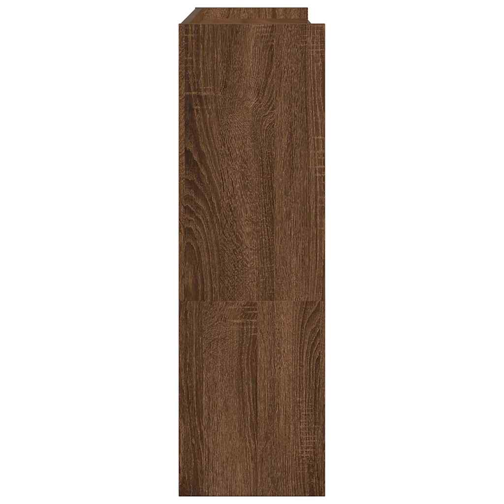 skostativ 80x25x81 cm konstrueret træ brun egetræsfarve