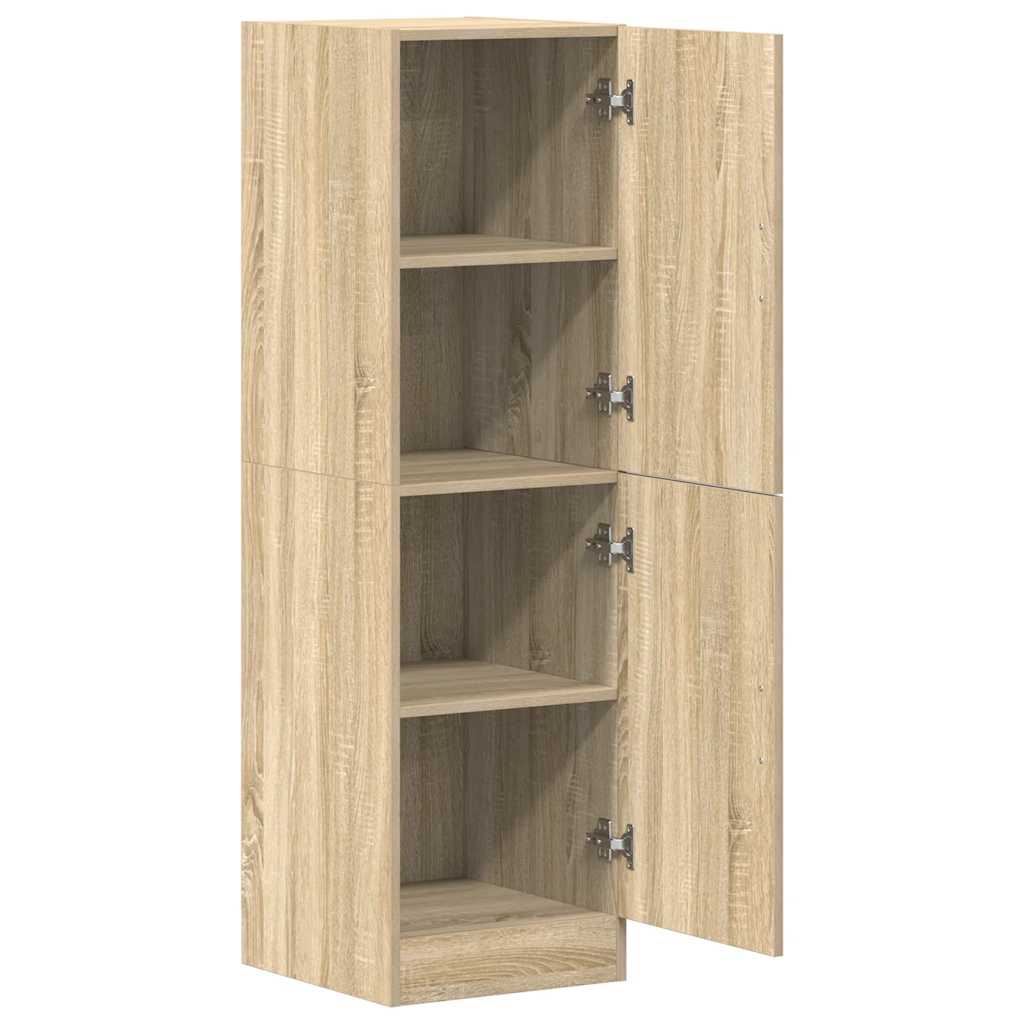 køkkenskab 38x41,5x131,5 cm konstrueret træ røget egetræsfarve