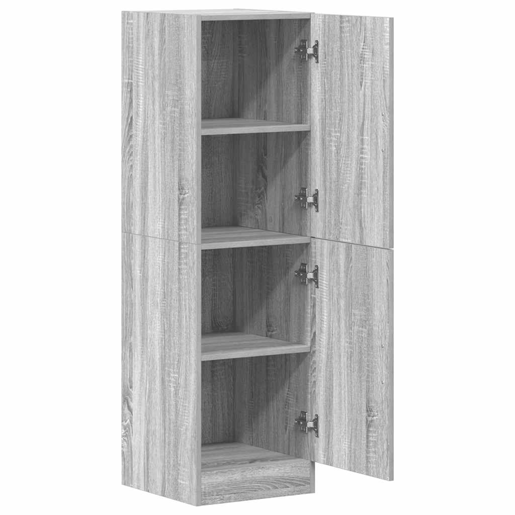 køkkenskab 38x41,5x131,5 cm konstrueret træ grå sonoma-eg