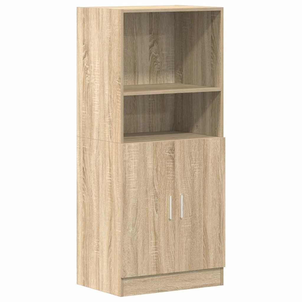 køkkenskab 57x41,5x131,5 cm konstrueret træ røget egetræsfarve