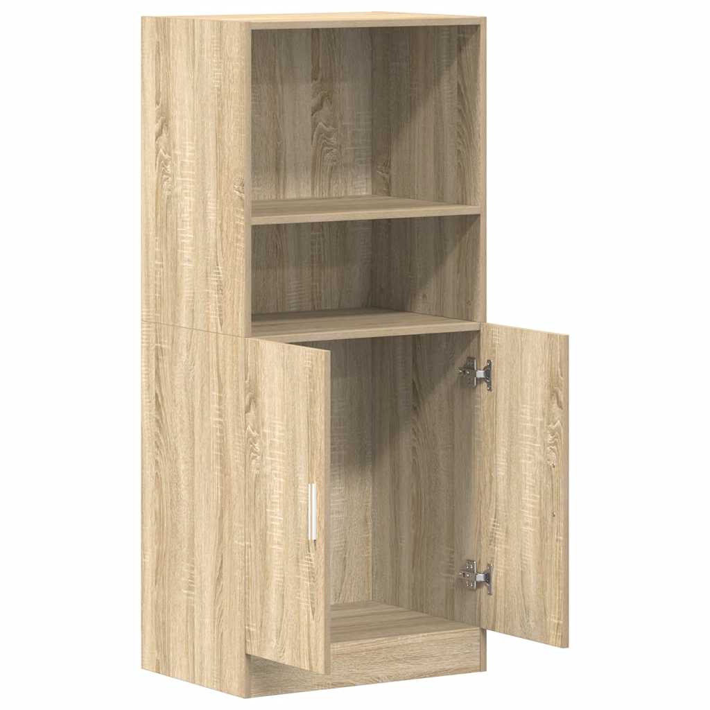 køkkenskab 57x41,5x131,5 cm konstrueret træ røget egetræsfarve